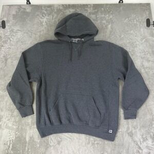 Russell Athletic Hoodie Mens XL Gray Fleece Pullover Sweatshirt Solid Basic